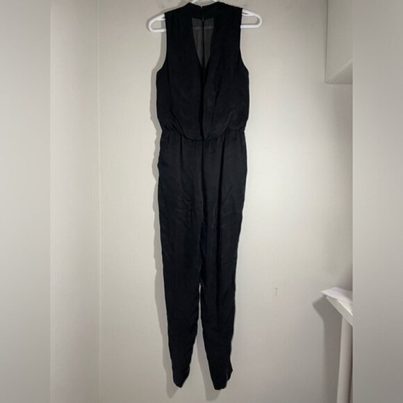 Rebecca Taylor Black Silk Sleeveless Jumpsuit size 2 - Picture 5 of 8